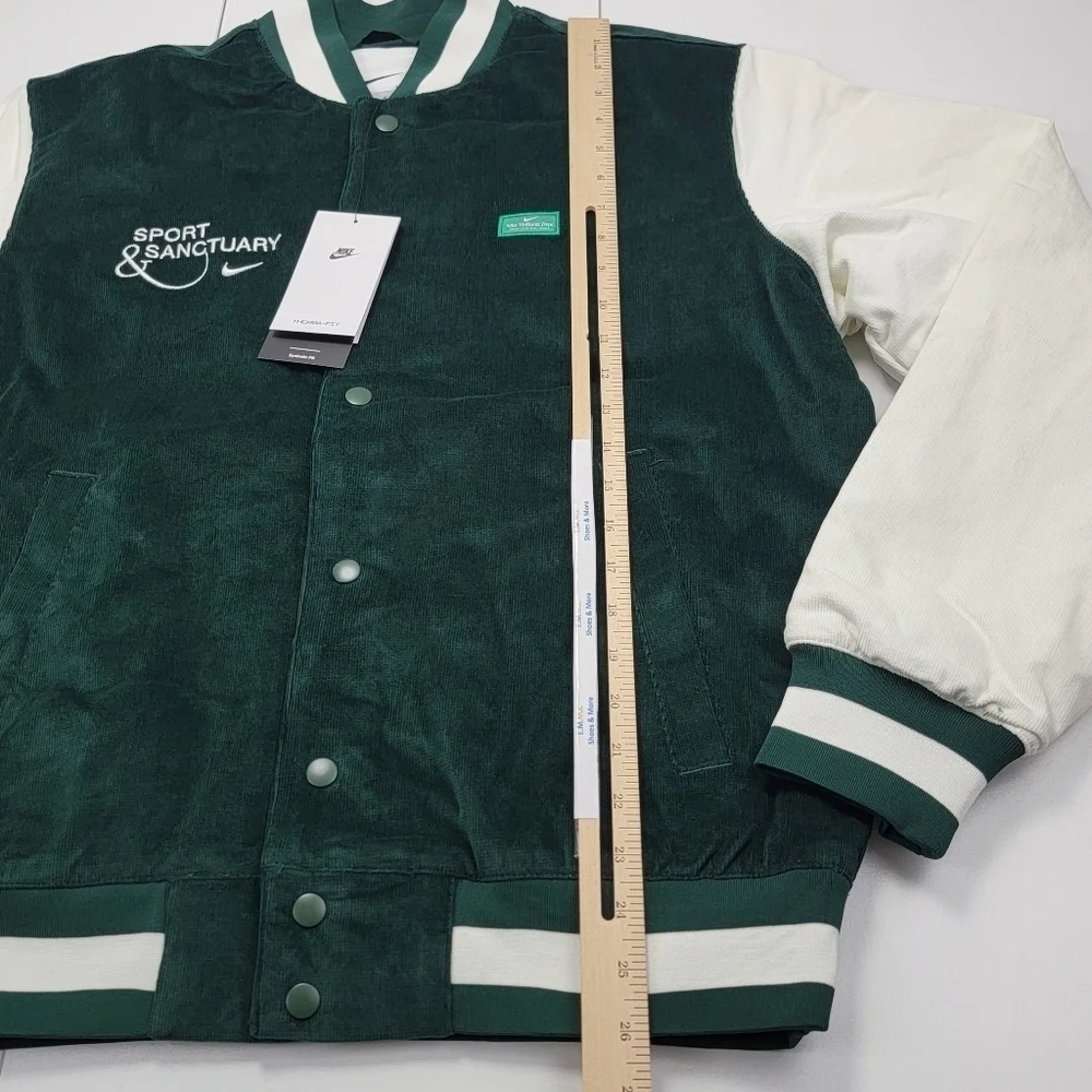 Nike Sport & Sanctuary Corduroy Jacket Men's Size Medium Green FB9972-397 New